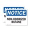 Signmission Non-Odorized Butane OSHA Notice Sign, Vinyl Decal, 7in W x 5in L, 2PK OS-2PACK-NS-D-57-L-15083 - alternate 1
